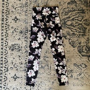 Floral high rise athletic pants